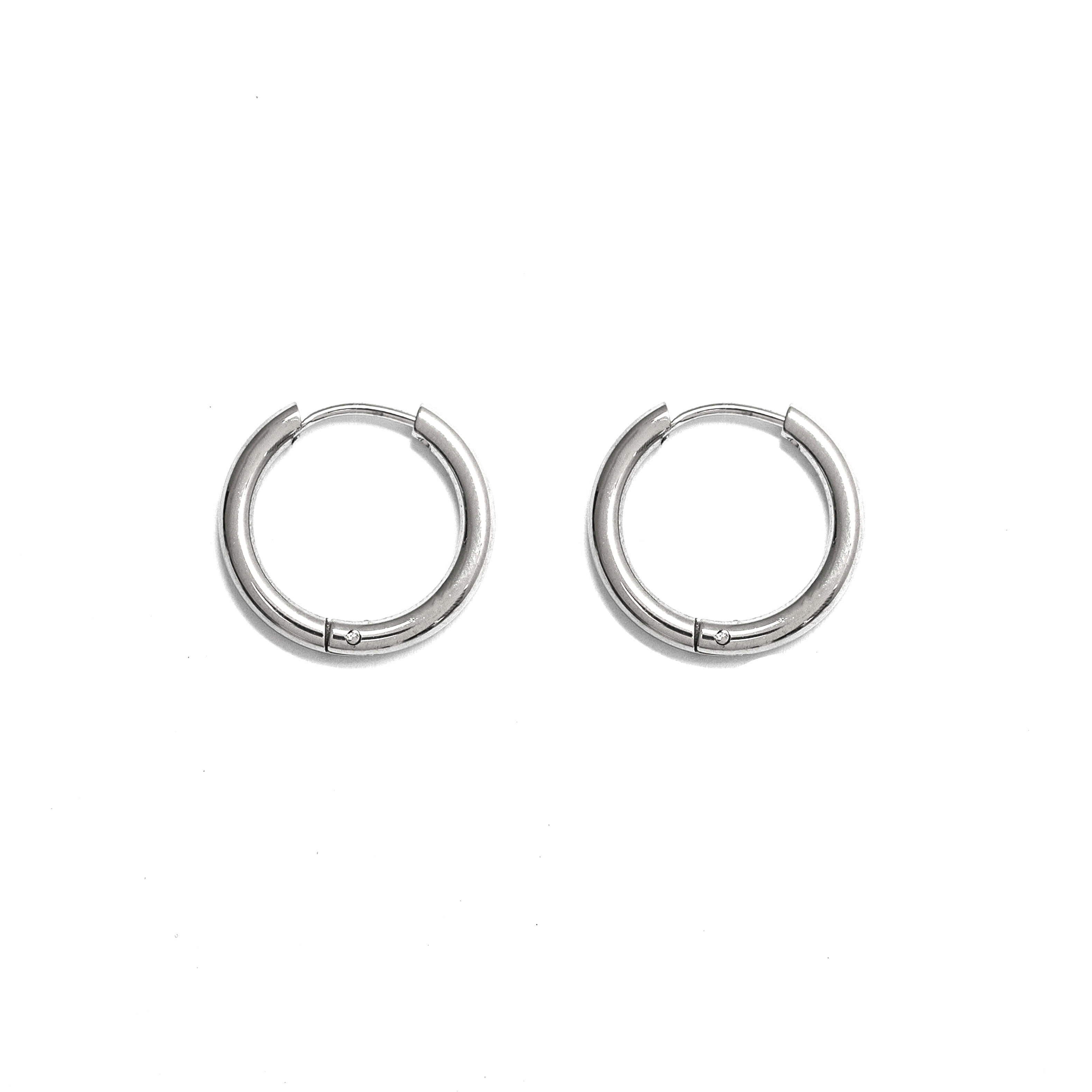 RECOVERY 基本3MM大圈形耳環 (亮銀)