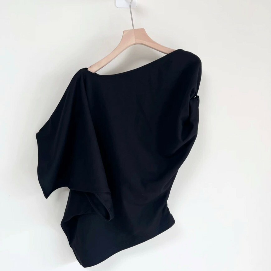 隨心所欲不對稱短袖罩衫