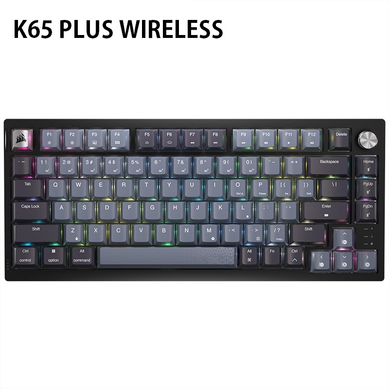 米特3C數位–海盜船 K65 PLUS WIRELESS 三模無線機械式電競鍵盤/灰/CH-91D401L-NA