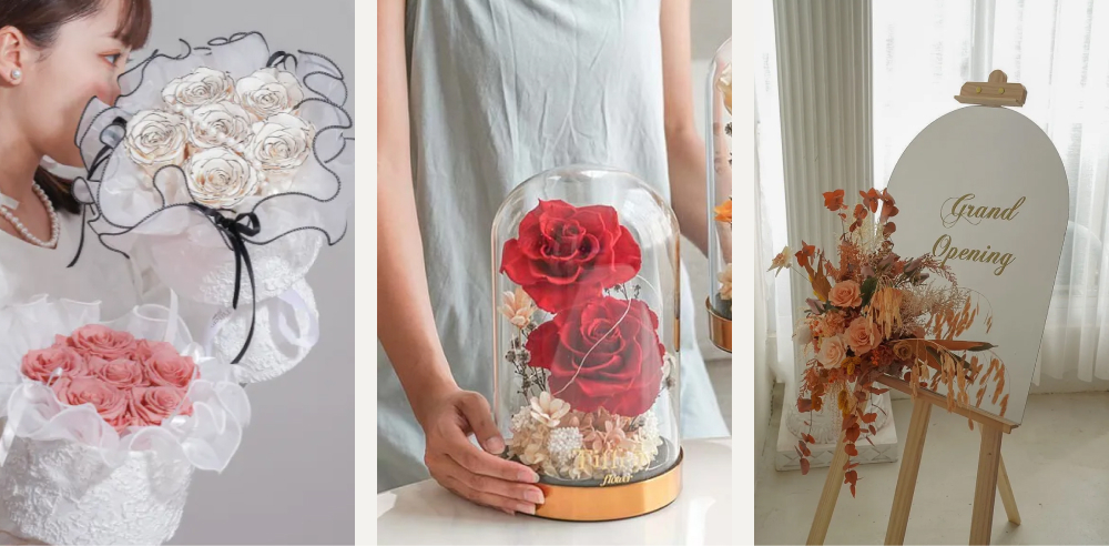 永生乾燥盆花-永生乾燥花束-永生乾燥高架花籃-保養方式