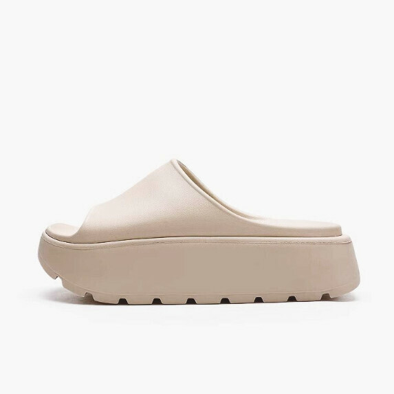 New 55MM coconut slippers for women (khaki [size 36_41] (contact customer service after placing the order to confirm the delivery size)
