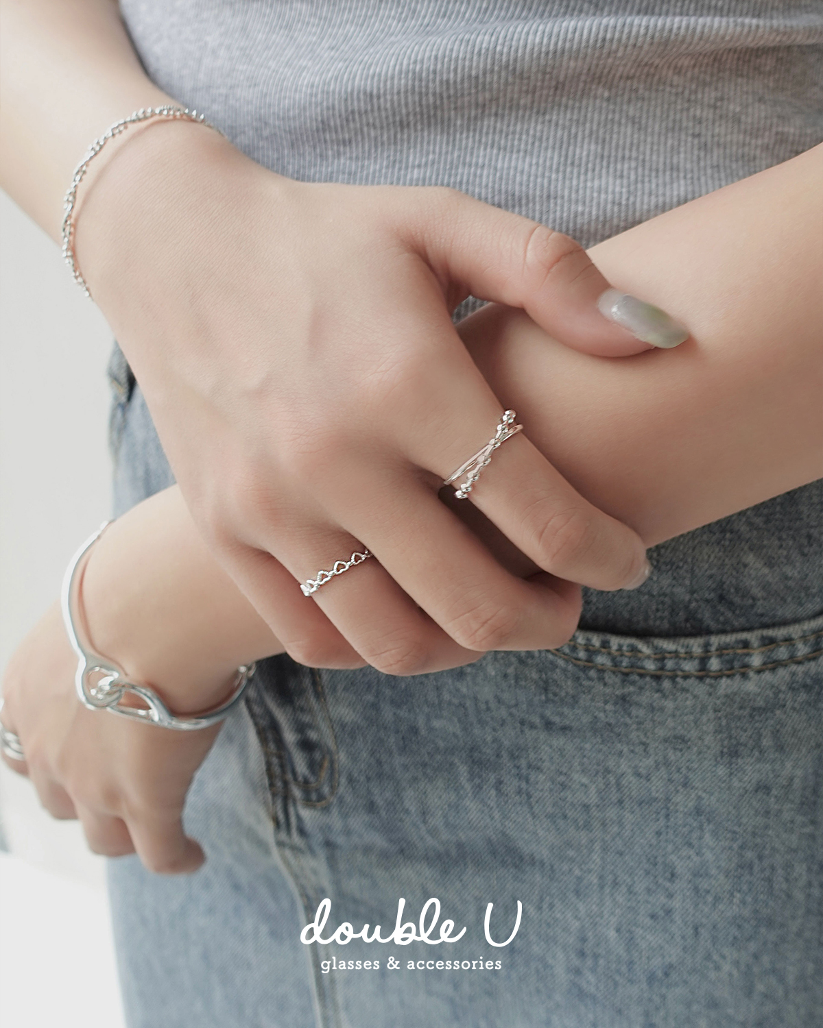 閃耀心心・純銀戒指 (ERS10307)