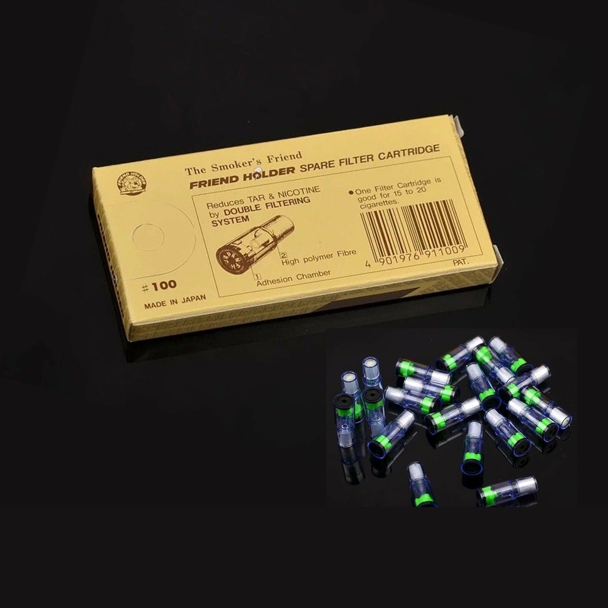 【Friend Holder】日本原裝進口、雙重過濾系統、煙嘴專用濾芯/替芯、20支入