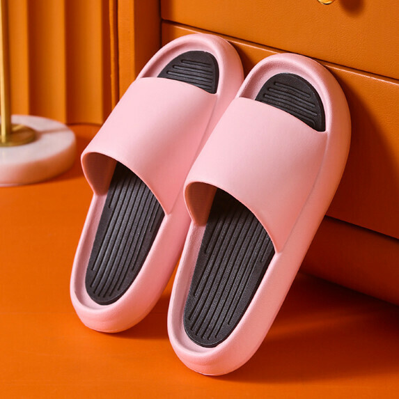 New thick-soled home non-slip slippers for women (pink [size 36_45] (contact customer service after placing the order to confirm the delivery size)