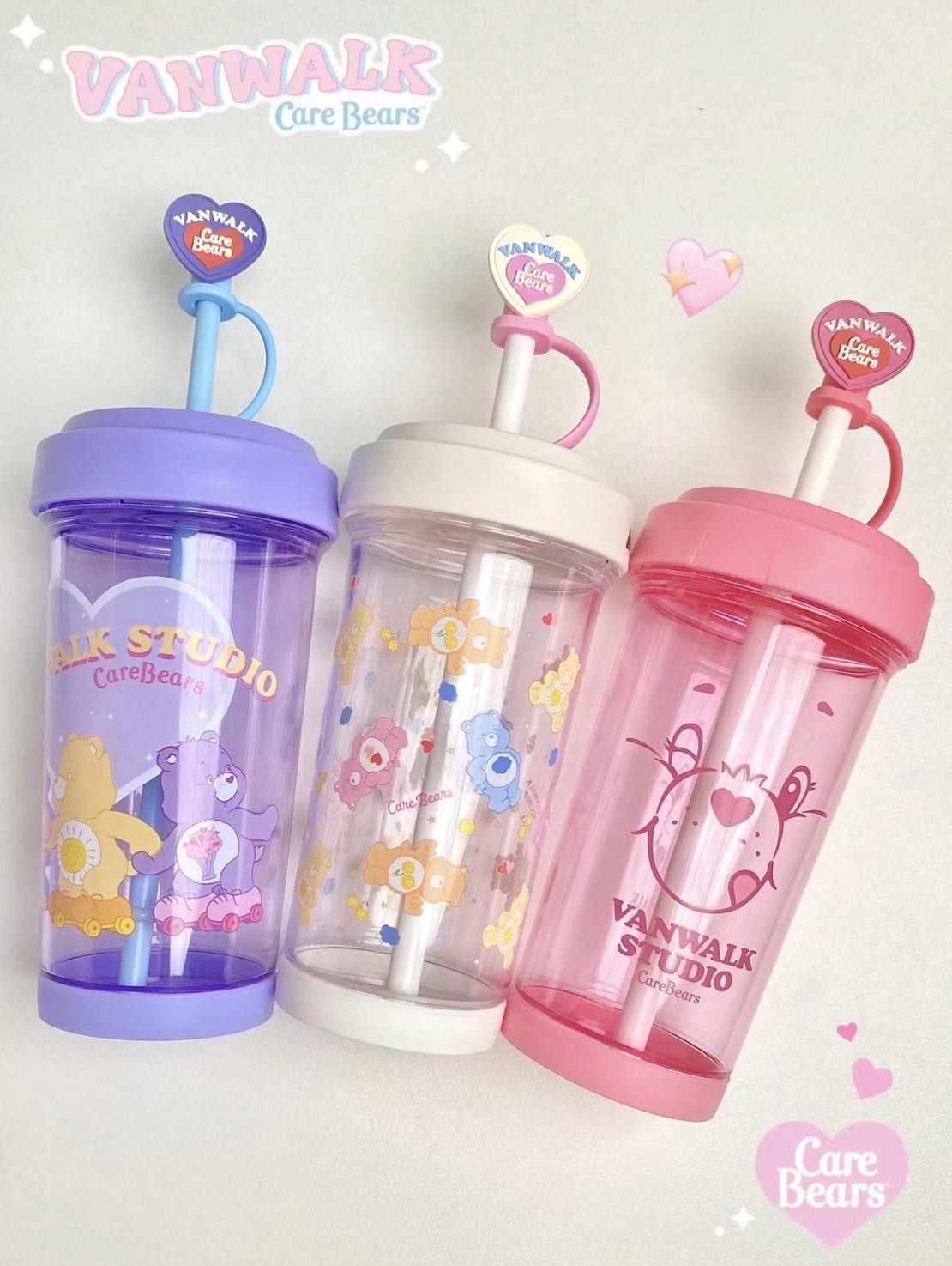 #現貨 Care Bears x Vanwalk 彩虹熊 聯名限量吸管杯 500ml 水瓶 環保杯