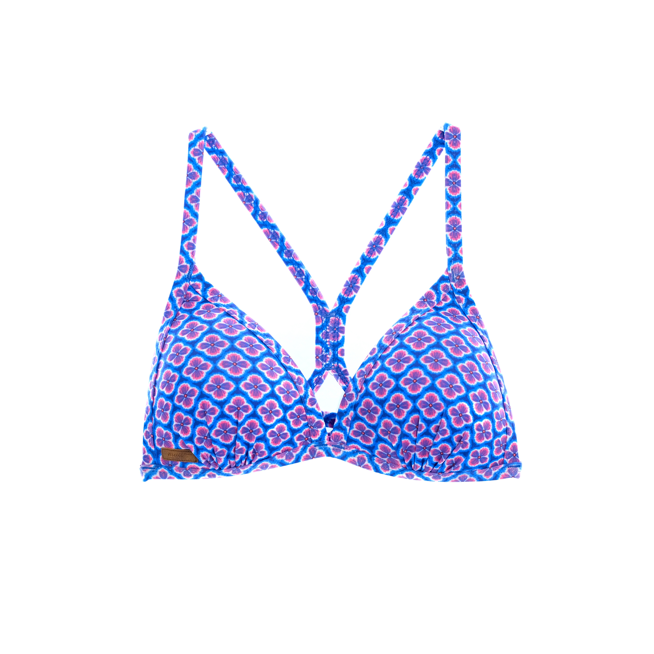 【藍紫小花】UPV 三角美胸綁帶上衣