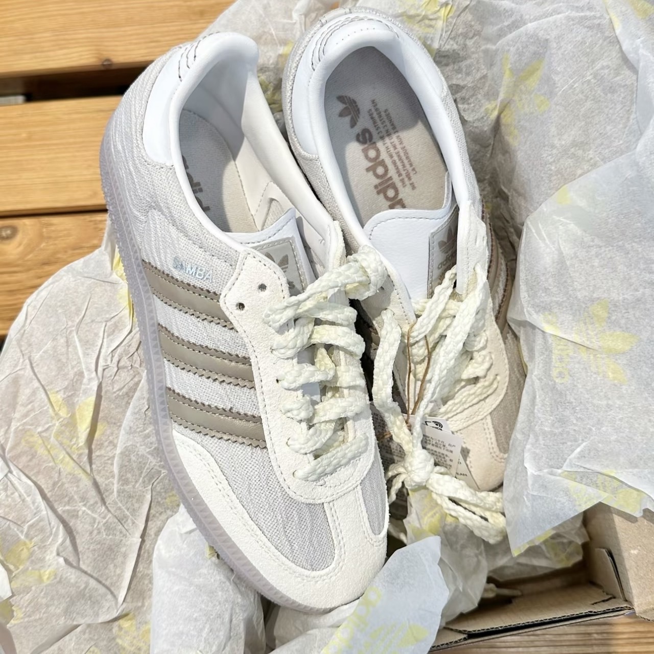 "調貨" ADIDAS Samba 奶油灰 麻繩 女鞋 JP5674