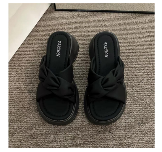 New thick-soled sandals (black size 35-40) (contact customer service after placing order to confirm delivery size)