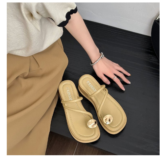 New style flip-flops (yellow size 35-40) (contact customer service after placing order to confirm delivery size)