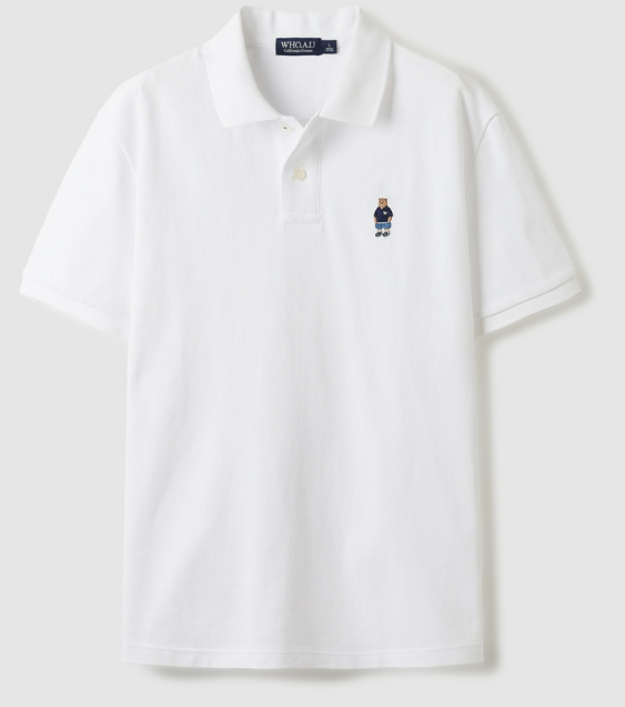 [K] WHO.A.U STEVE PQ COLLAR T-SHIRT, IVORY, WHHAE3721U-39-IVORY (KWAU1150)