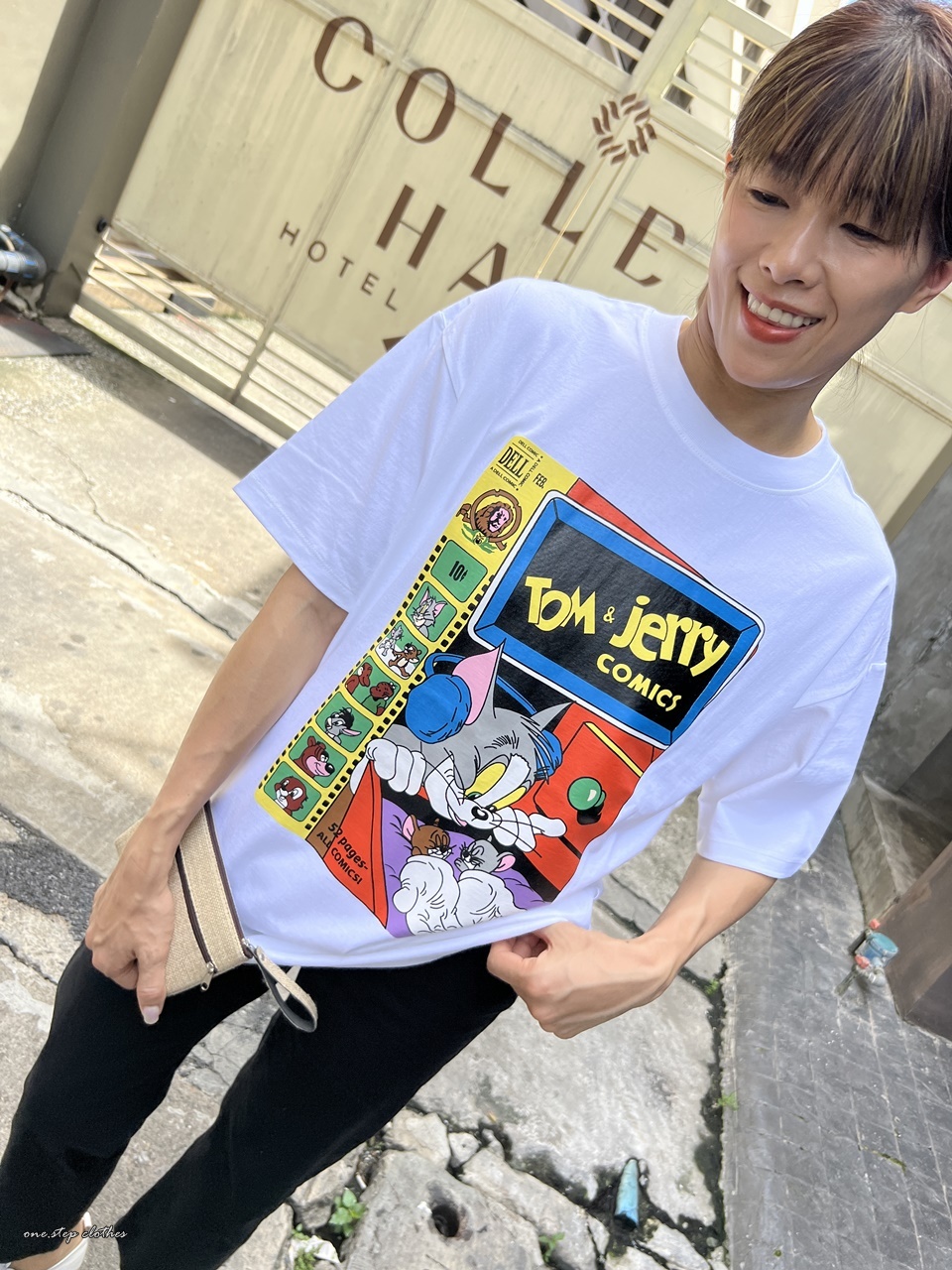 泰國TOM&JERRY漫畫俏皮T (白)