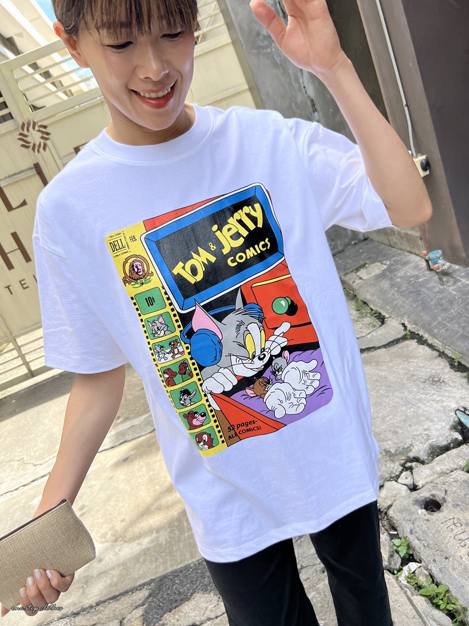 泰國TOM&JERRY漫畫俏皮T (白)