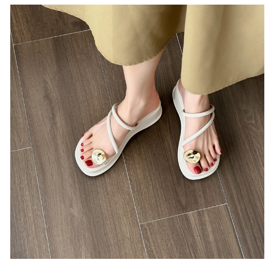 New style flip-flops (beige size 35-40) (contact customer service after placing order to confirm delivery size)