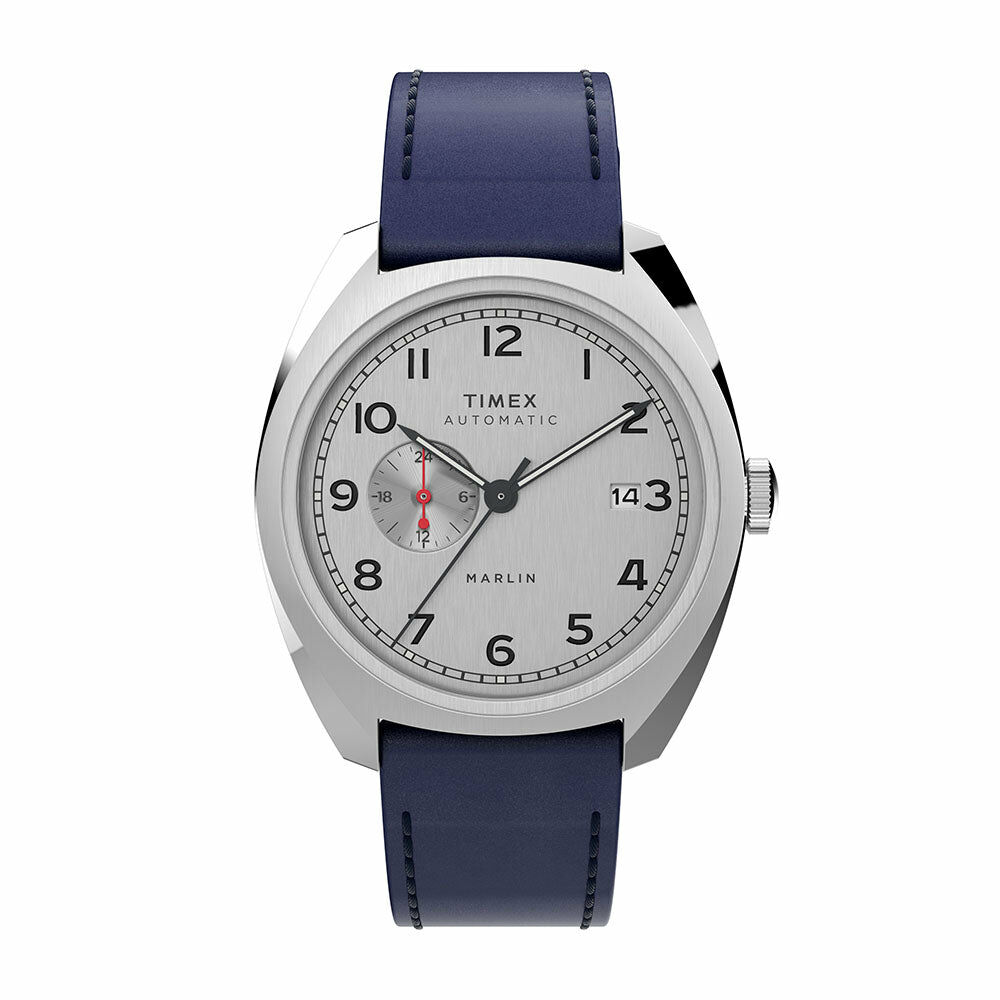TIMEX Marlin® Sub-Dial Automatic 39mm 銀面 皮帶機械錶 TW2V61900