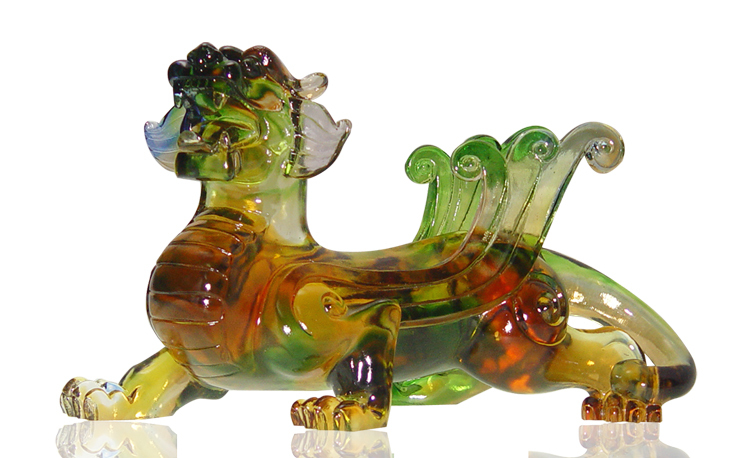 鹿港窯禮品館 琉璃翼虎 當琉璃遇上神話 藝術的奇幻之旅