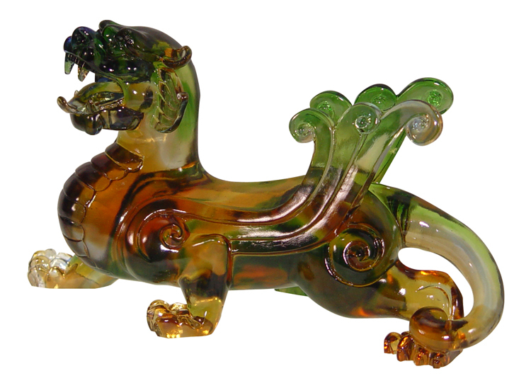 鹿港窯禮品館 琉璃翼虎 當琉璃遇上神話 藝術的奇幻之旅