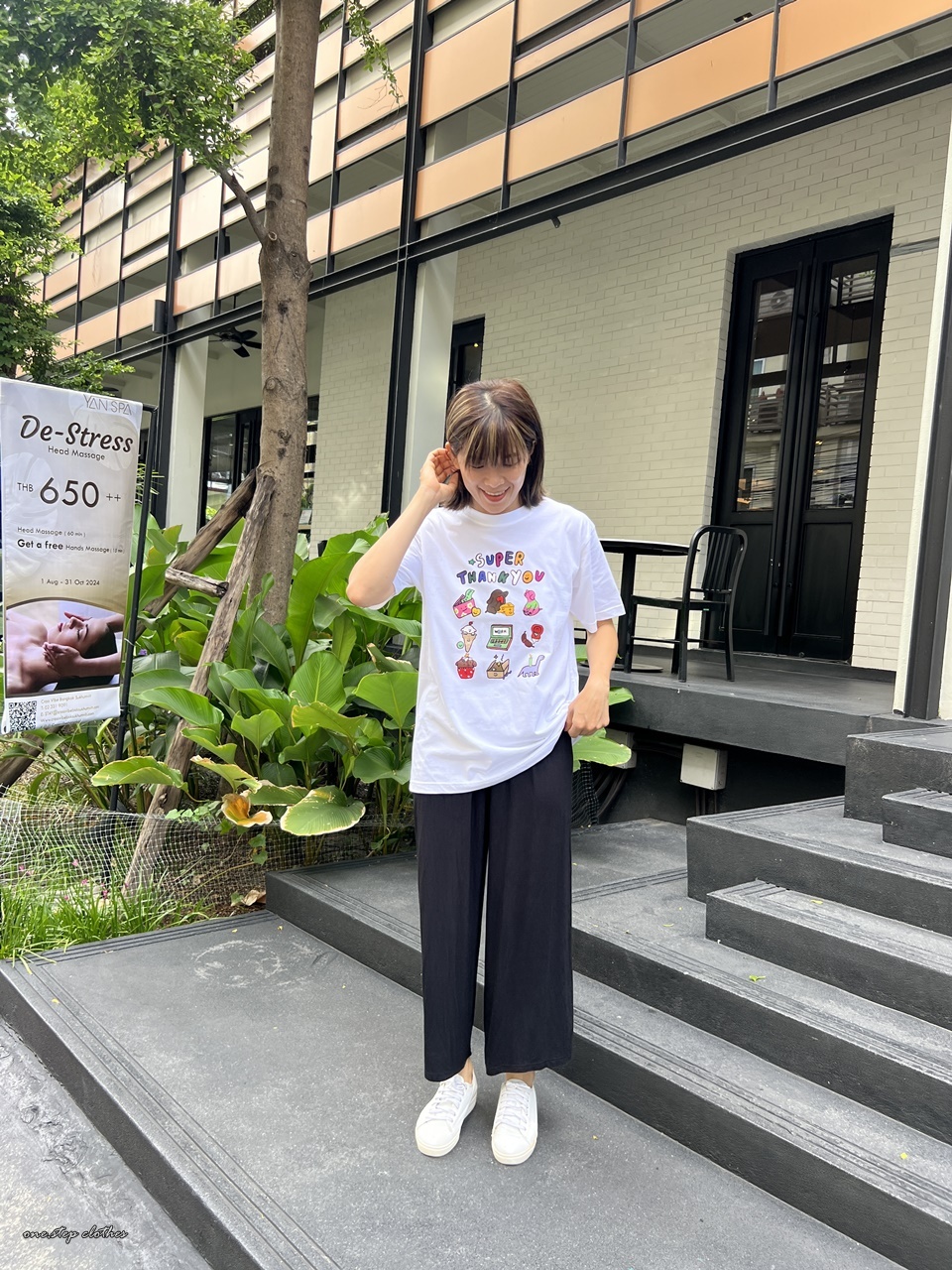 泰國彩色thankyou俏皮圖案T