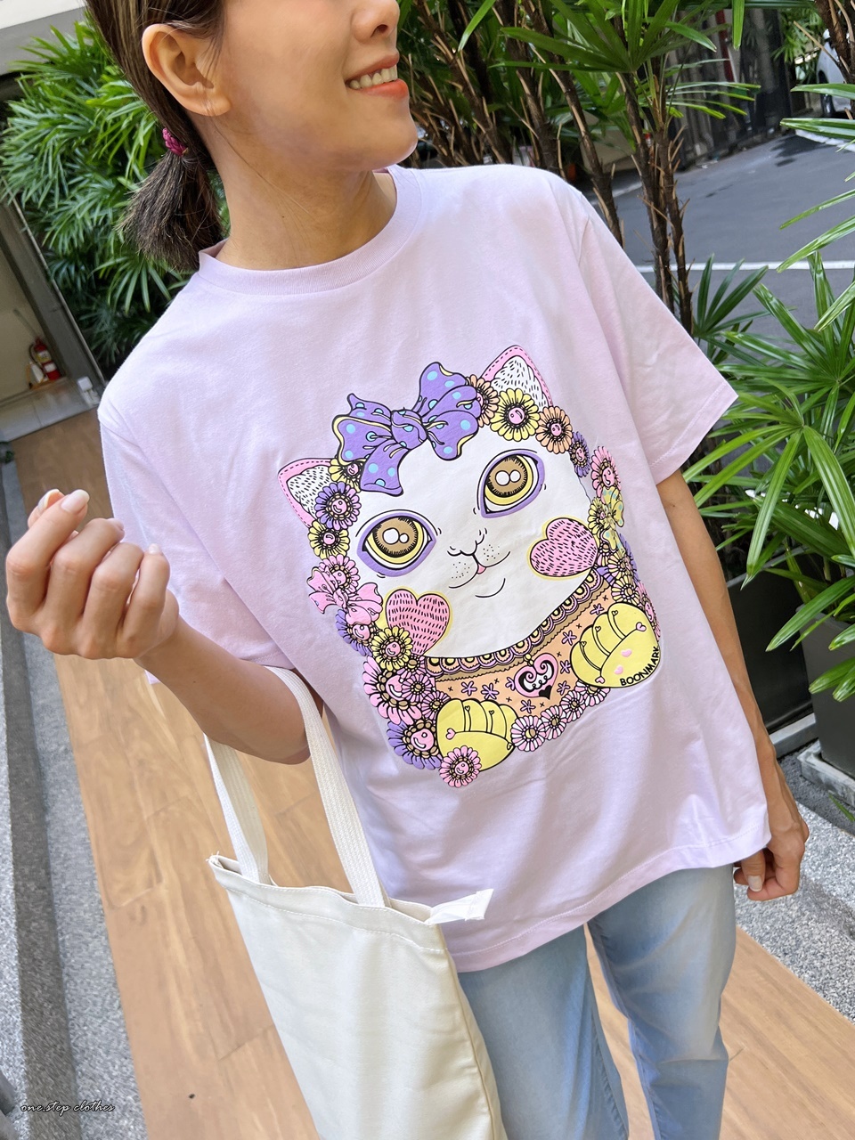 泰國夢幻紫立體大眼貓T