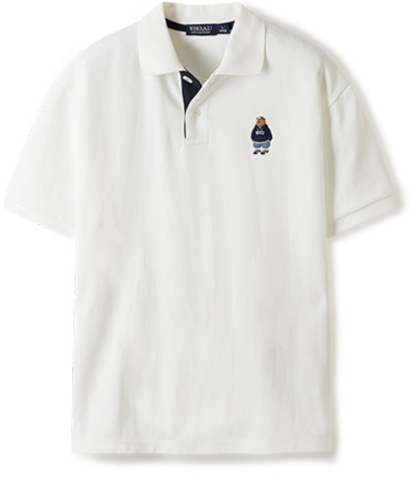 [K] WHO.A.U BIG STEVE COLLAR TSHIRT, IVORY, WHHAE2491U-39-IVORY (KWAU1172)