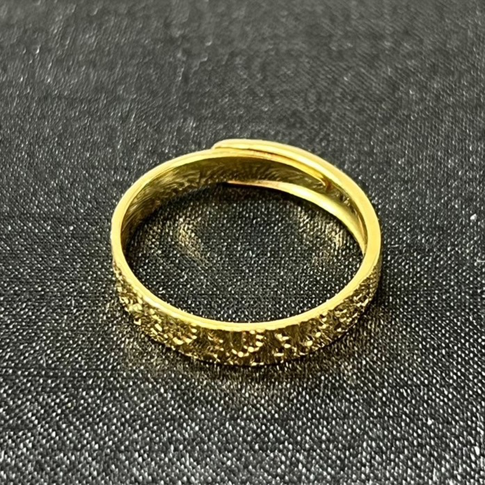 【飾品配件】002 黃金包銀 999足銀 可調式戒圍 男戒