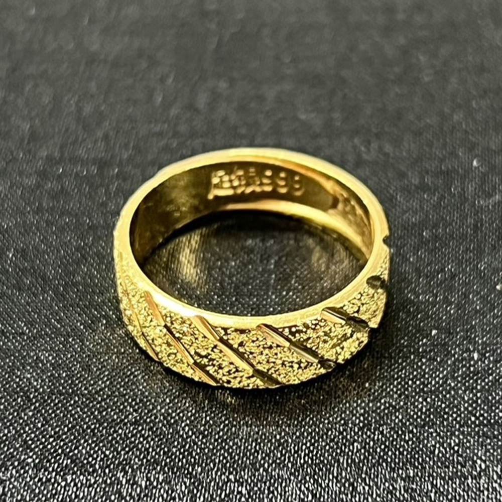 【飾品配件】002 黃金包銀 999足銀 可調式戒圍 男戒