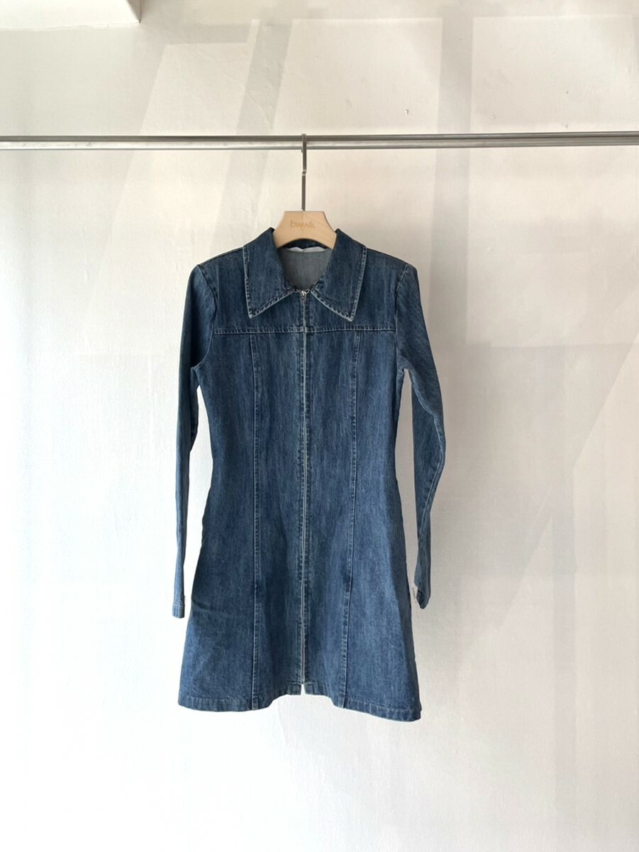 翻領連身牛仔洋裝