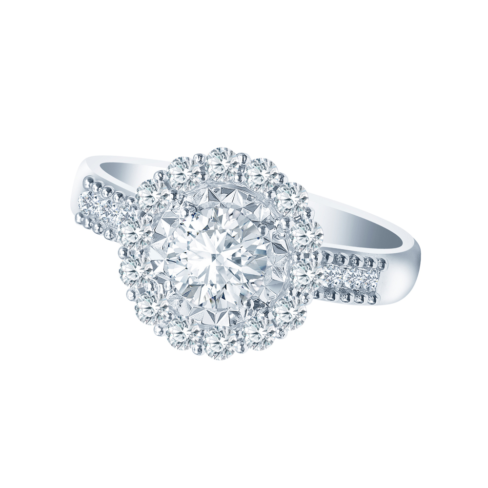 50分18K金光絢鑽石戒指