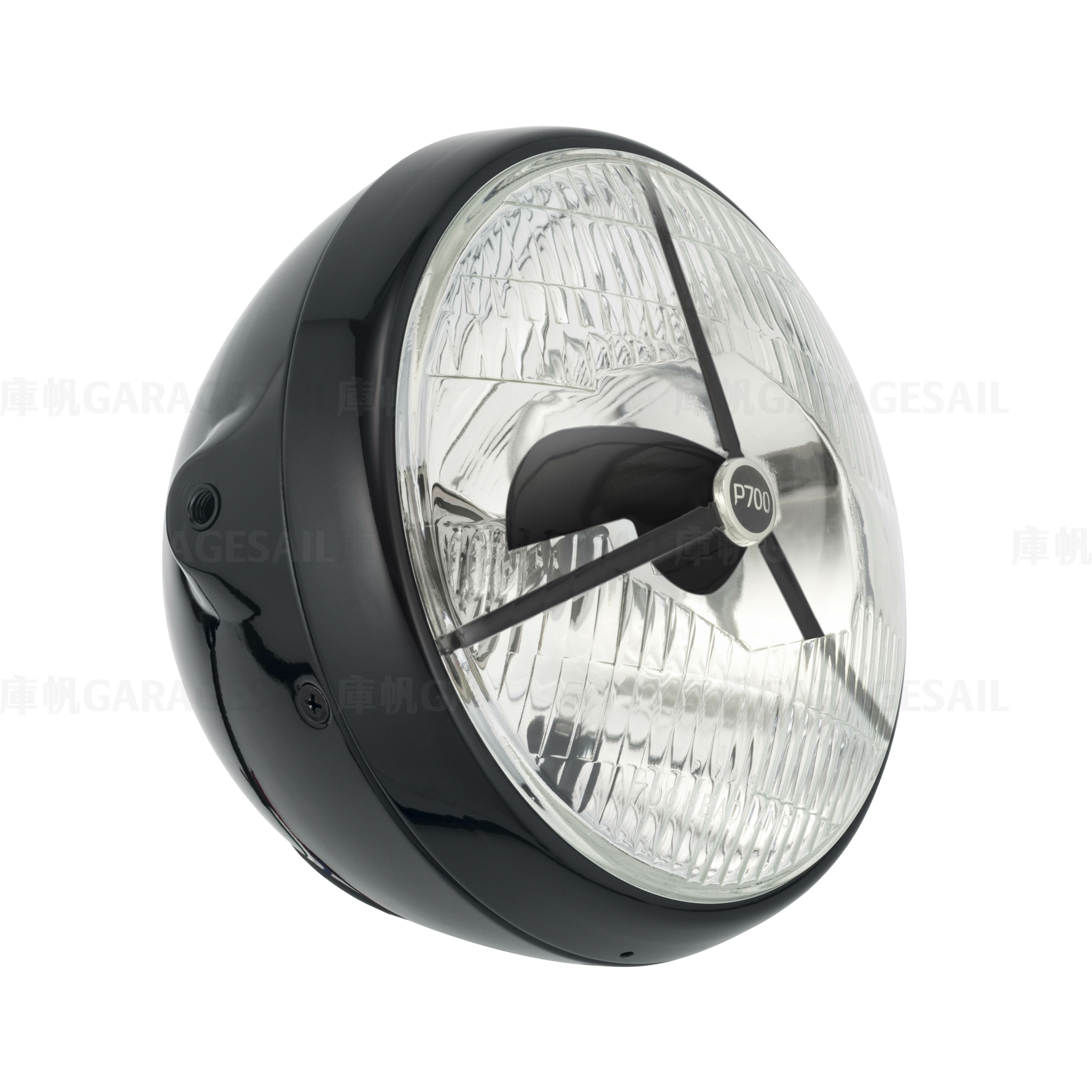 7吋圓 吊耳式 復刻P700黑爪 大燈 亮黑