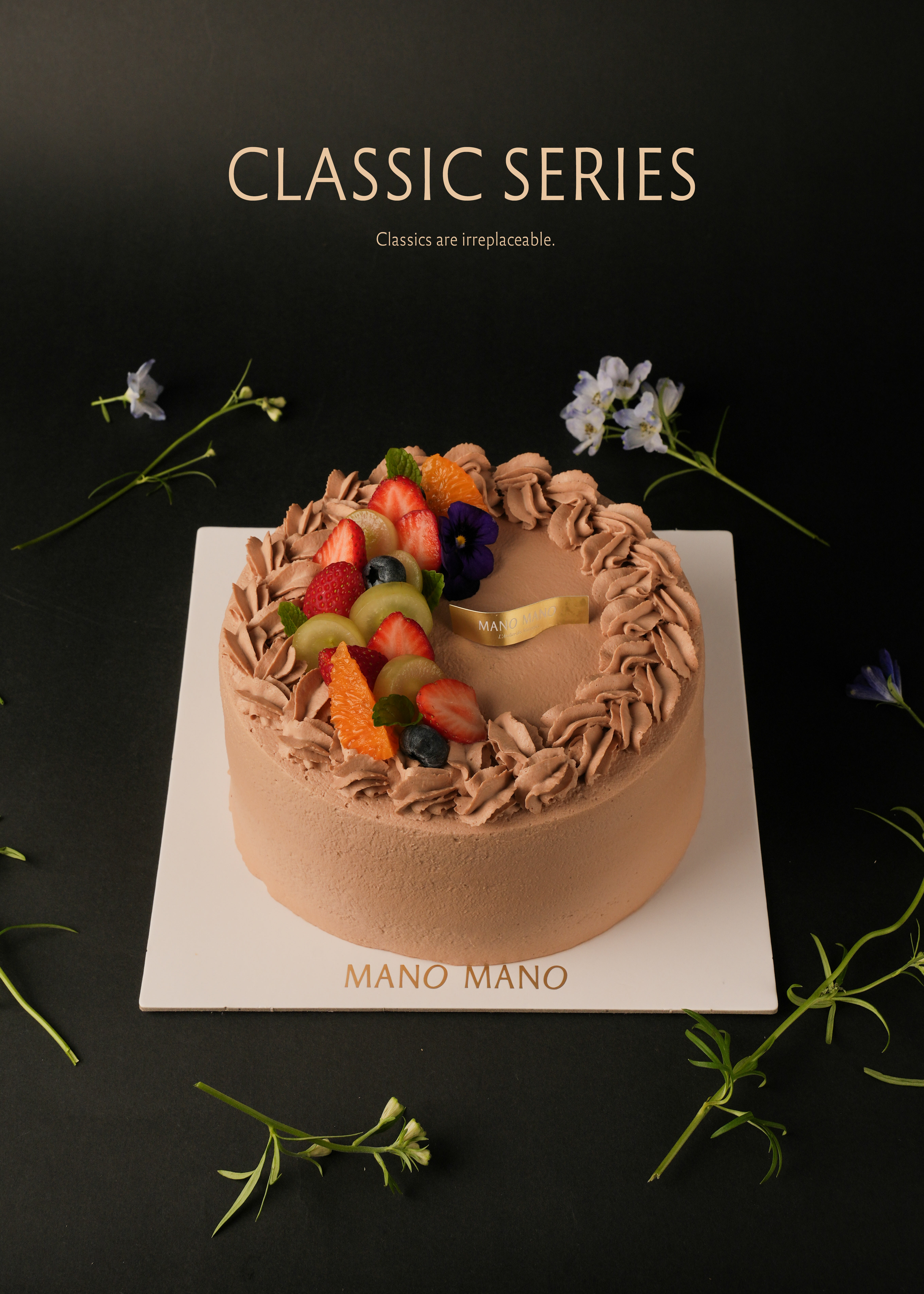 6吋 黑騎士巧克力水果戚風蛋糕