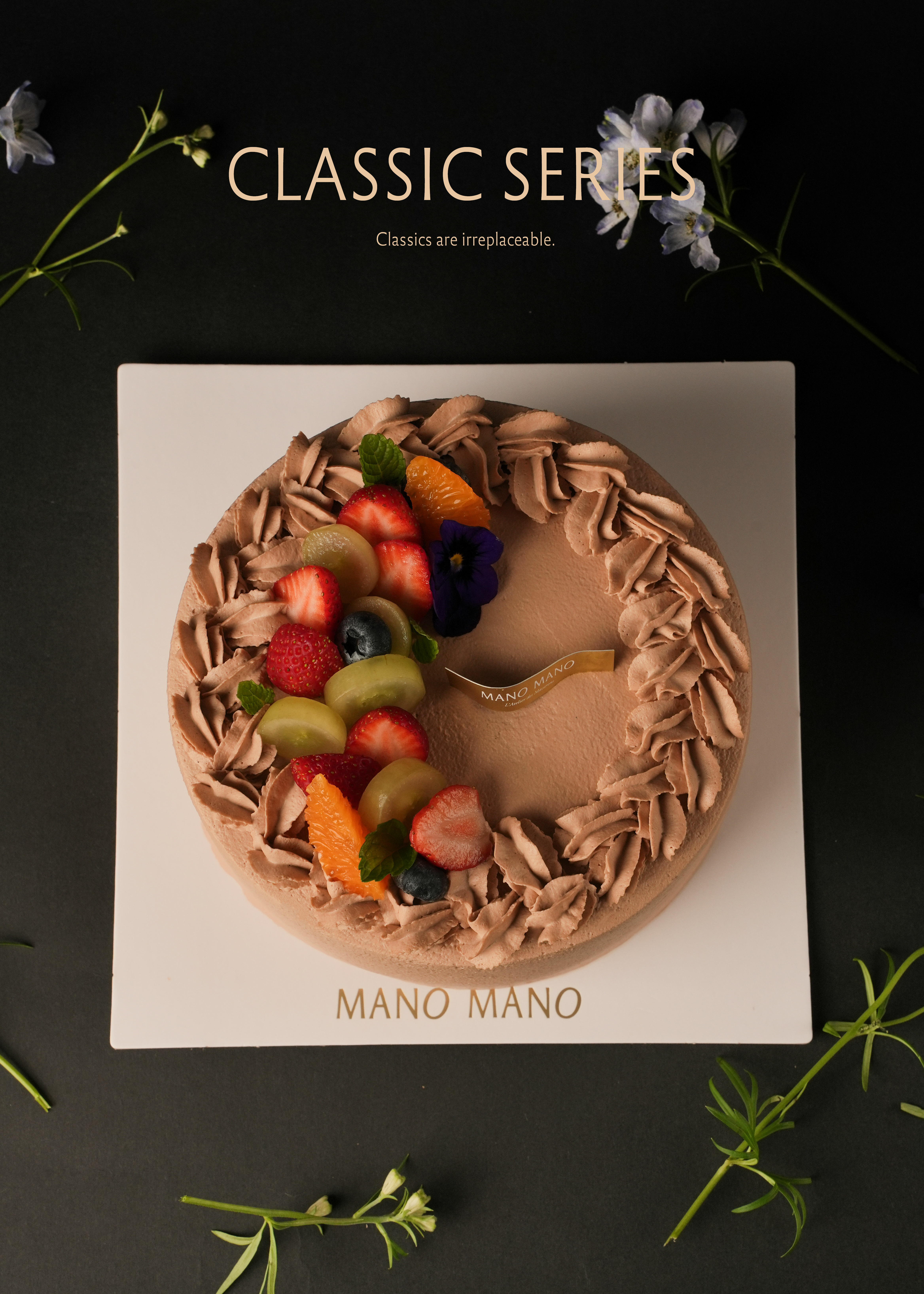 6吋 黑騎士巧克力水果戚風蛋糕