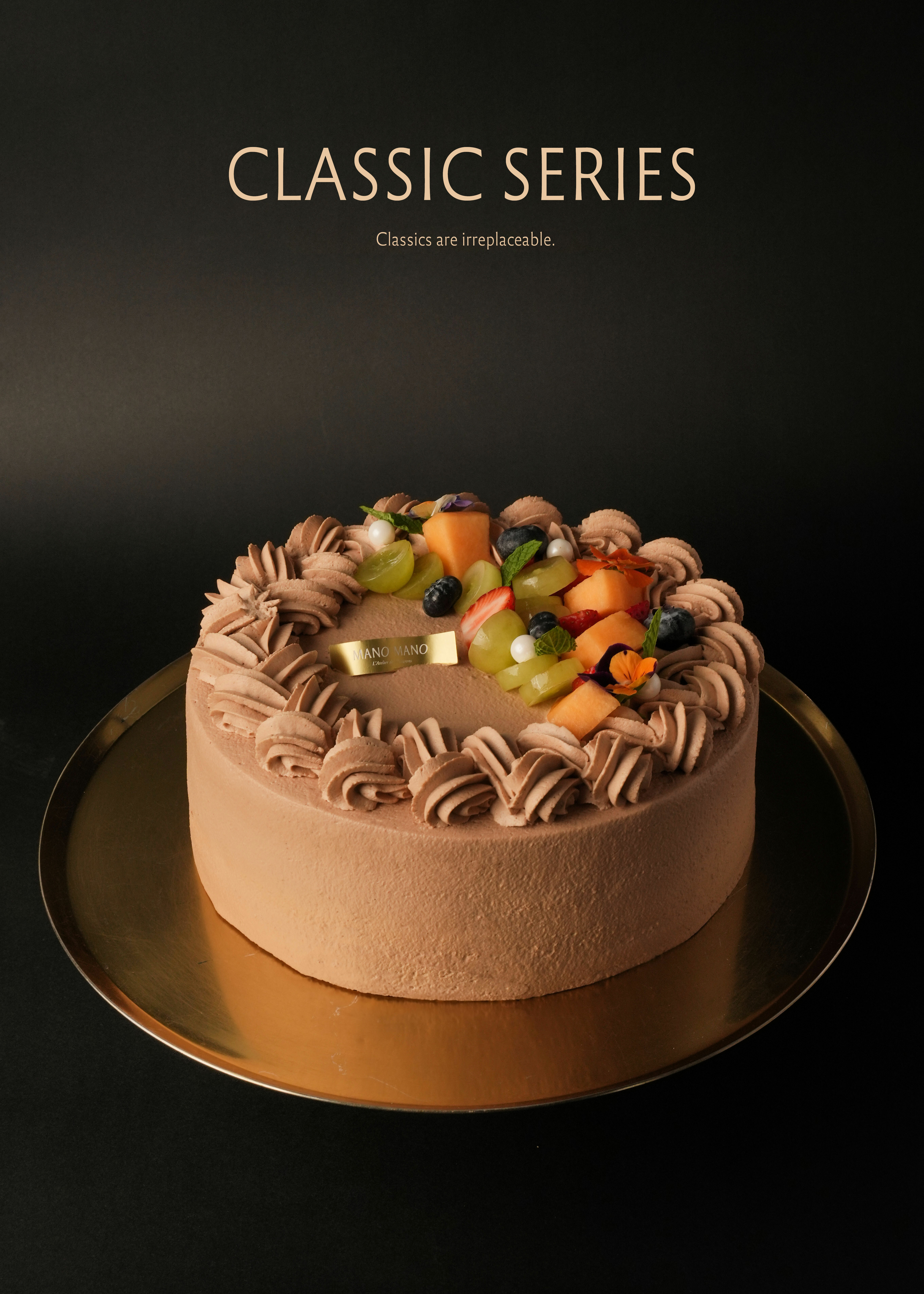 8吋 黑騎士巧克力水果戚風蛋糕