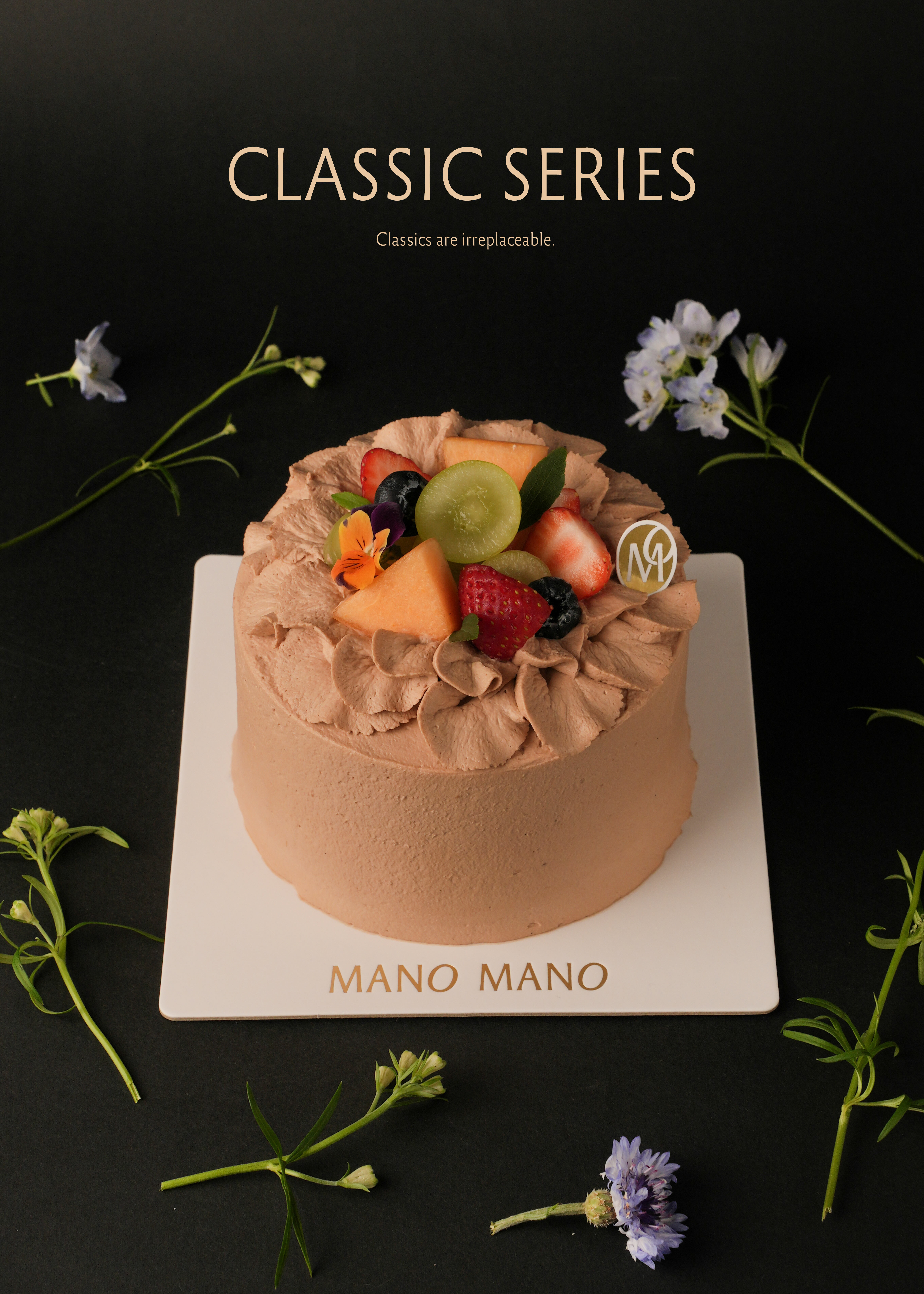 4吋 黑騎士巧克力水果戚風蛋糕