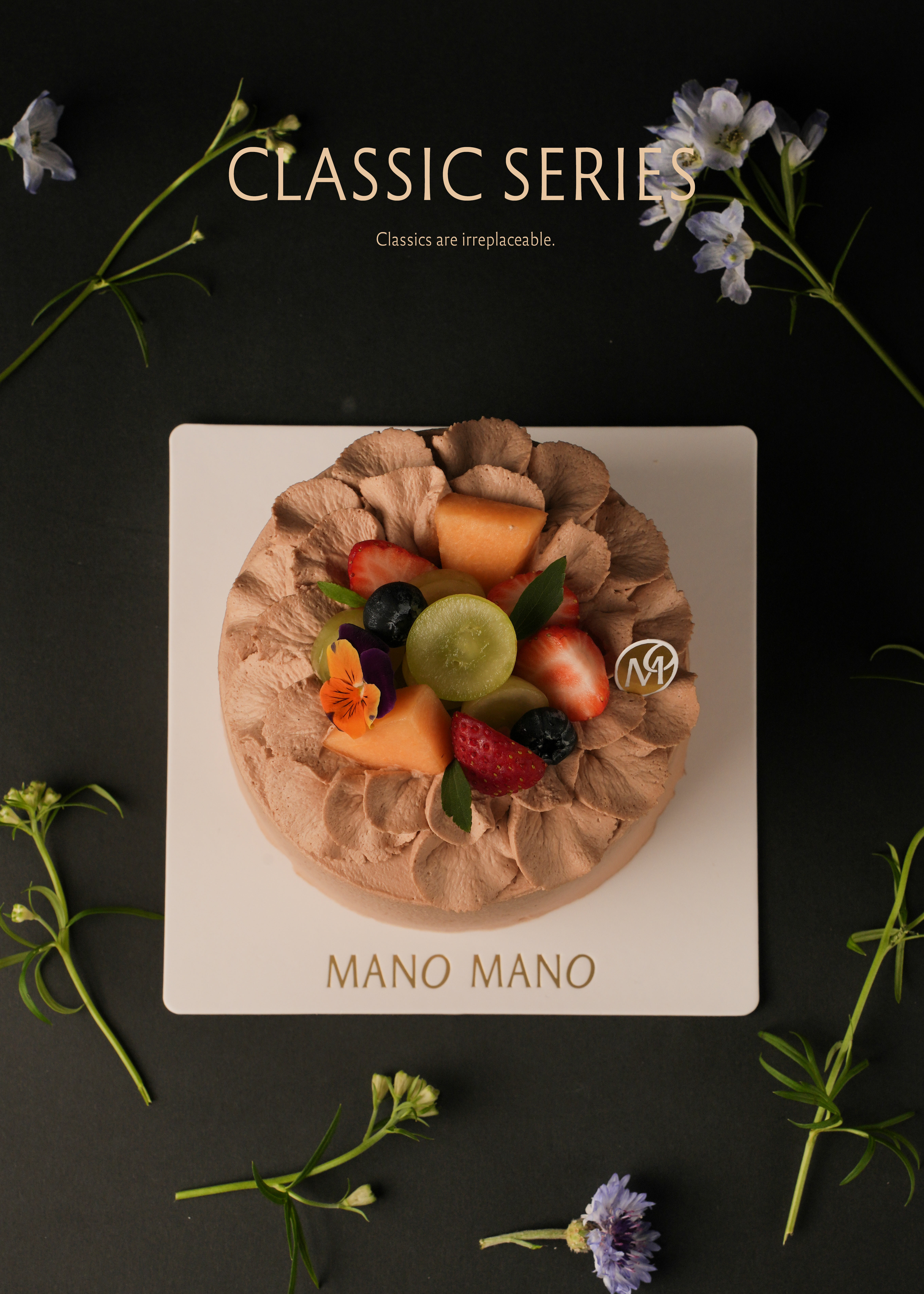 4吋 黑騎士巧克力水果戚風蛋糕