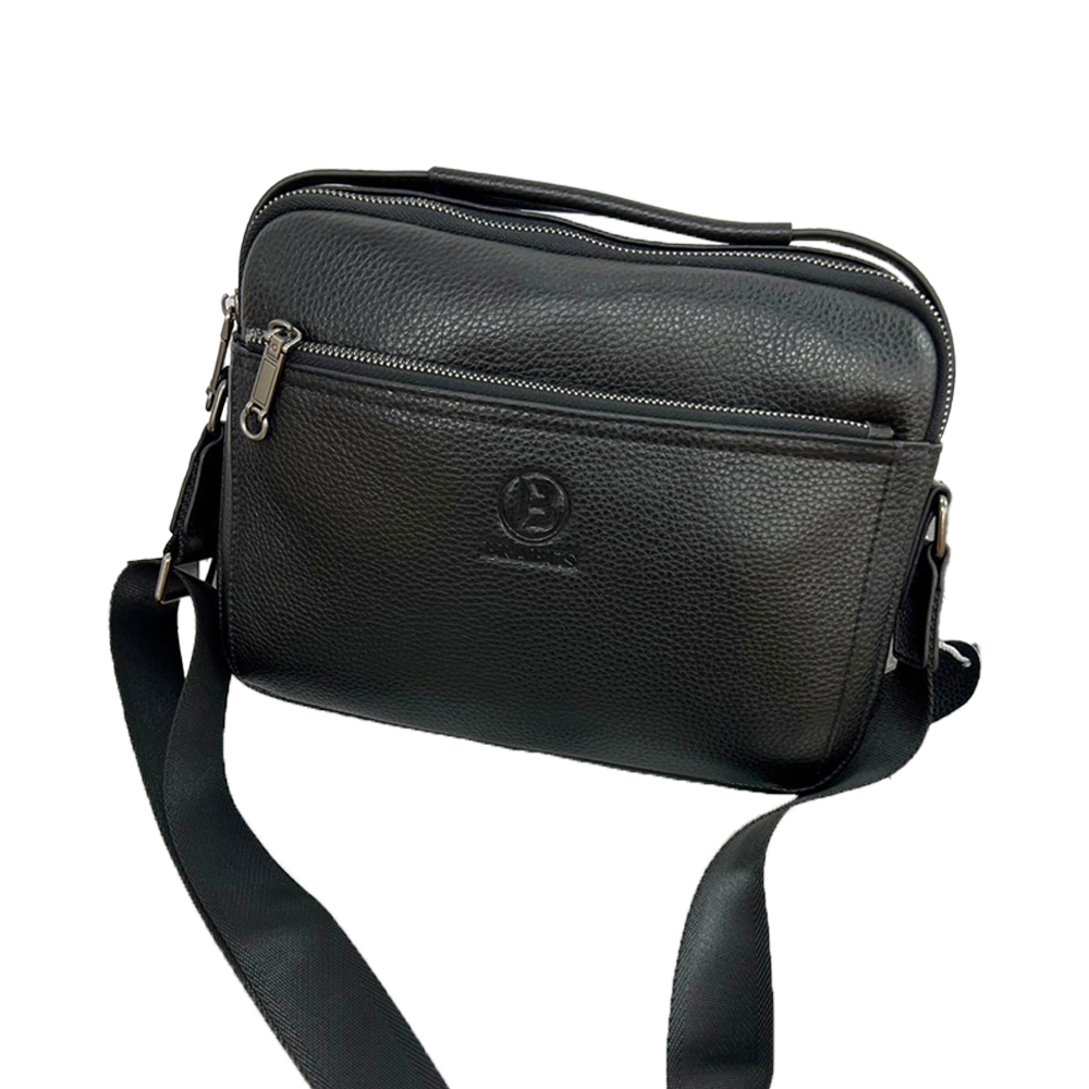 【Bruboses 巴伯思】BRB-C003 時尚 質感 個性 荔枝壓紋 斜背包 真牛皮 可調節背帶 附防塵袋