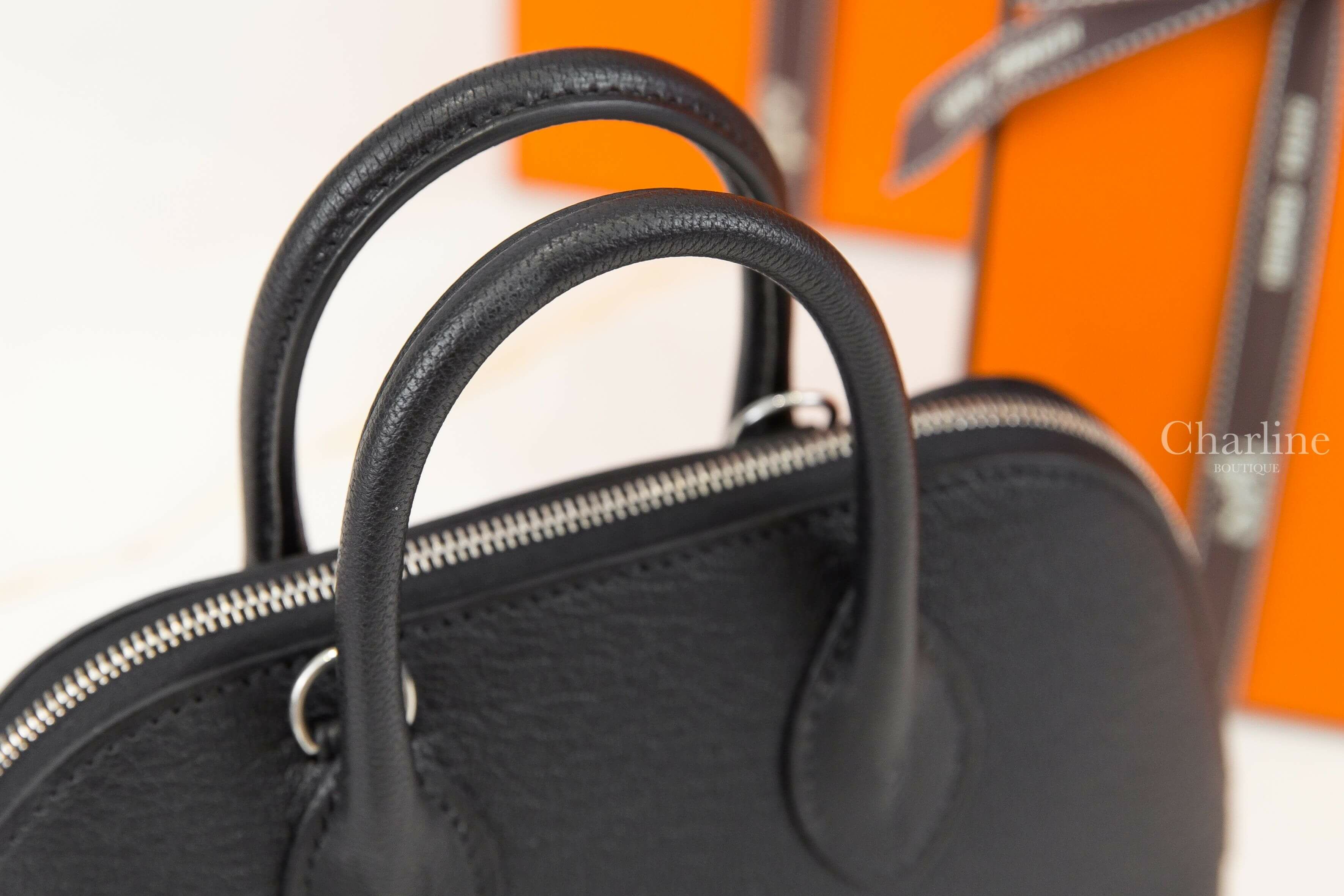 Hermès Bolide 1923 Mini 89 Noir Chevre Mysore 黑色銀釦迷你手提肩背包
