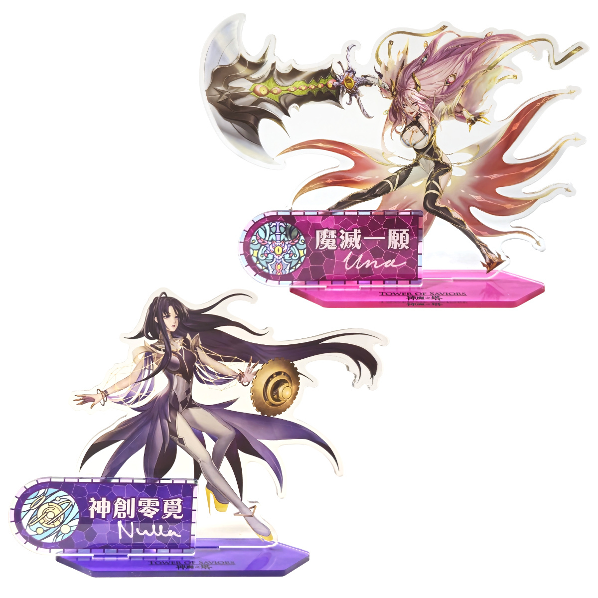 《神魔之塔》黑金角色壓克力組（零覓/一願）