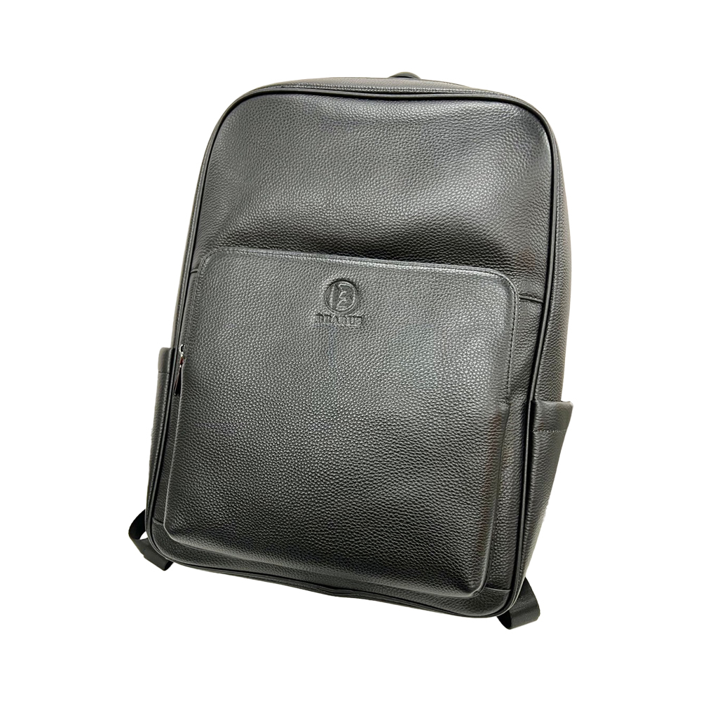 【BRABUS 巴伯斯】BRB-C005 時尚 質感 個性 荔枝壓紋 雙肩後背包 真牛皮 附防塵袋-