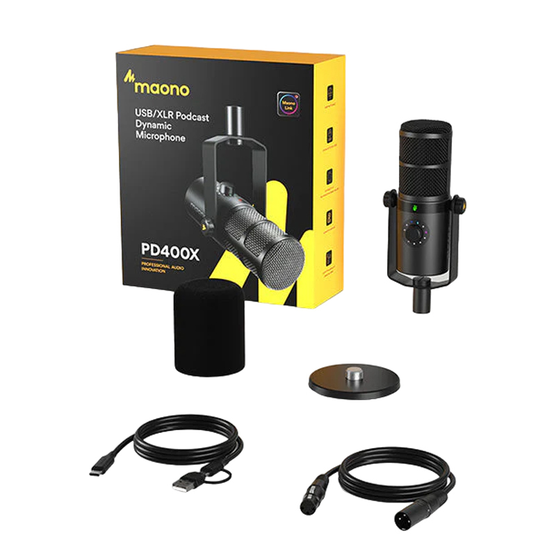 Maono PD400X Mic | USB/XLR Broadcast Dynamic Microphone
