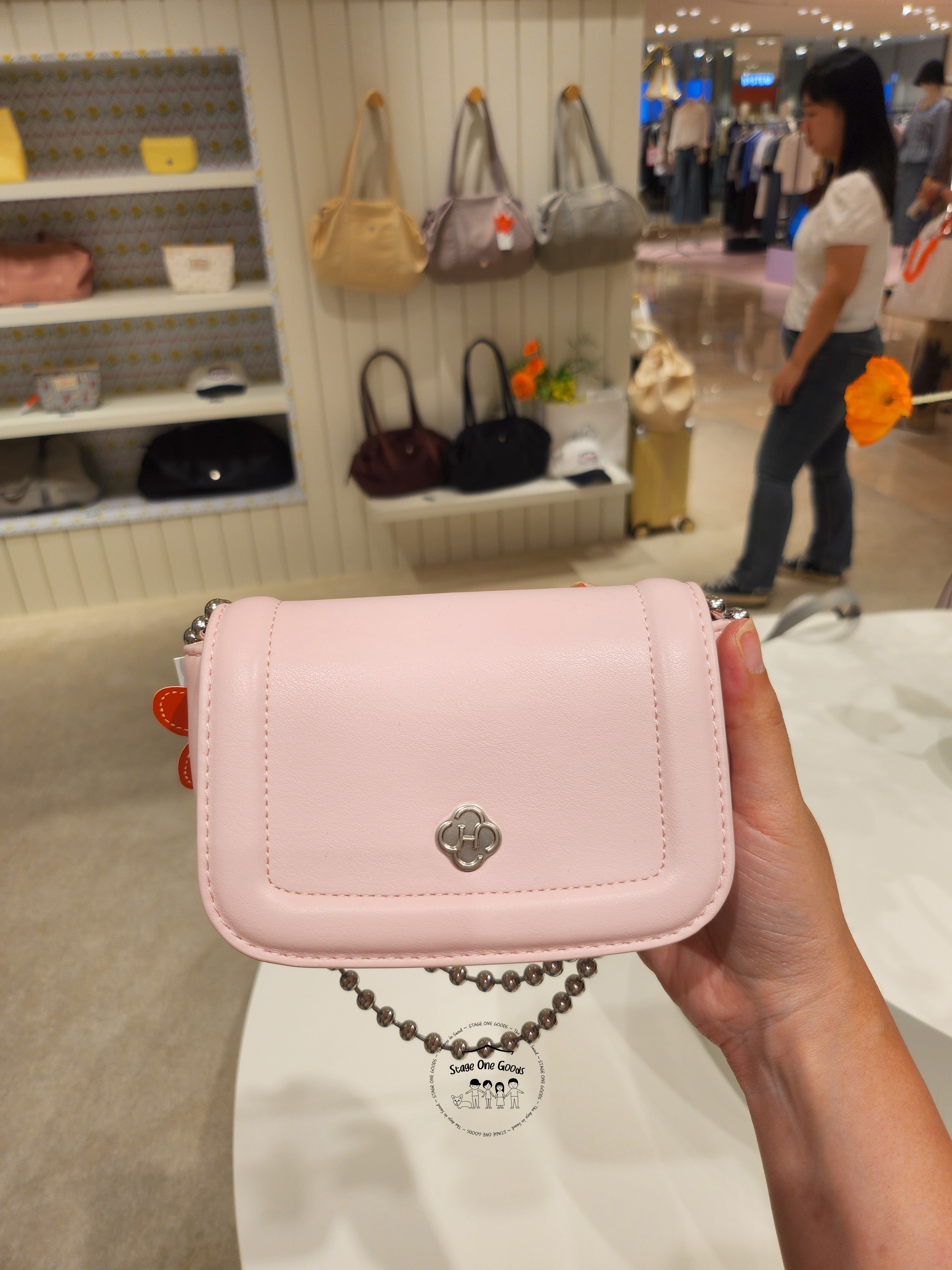 MUSINSA | HEEARI Poppy Chain Mini Bag_Silver