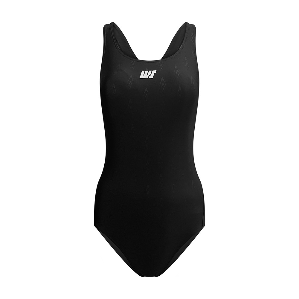 女士 MONOGRAM Y背帶連身泳衣 - 黑