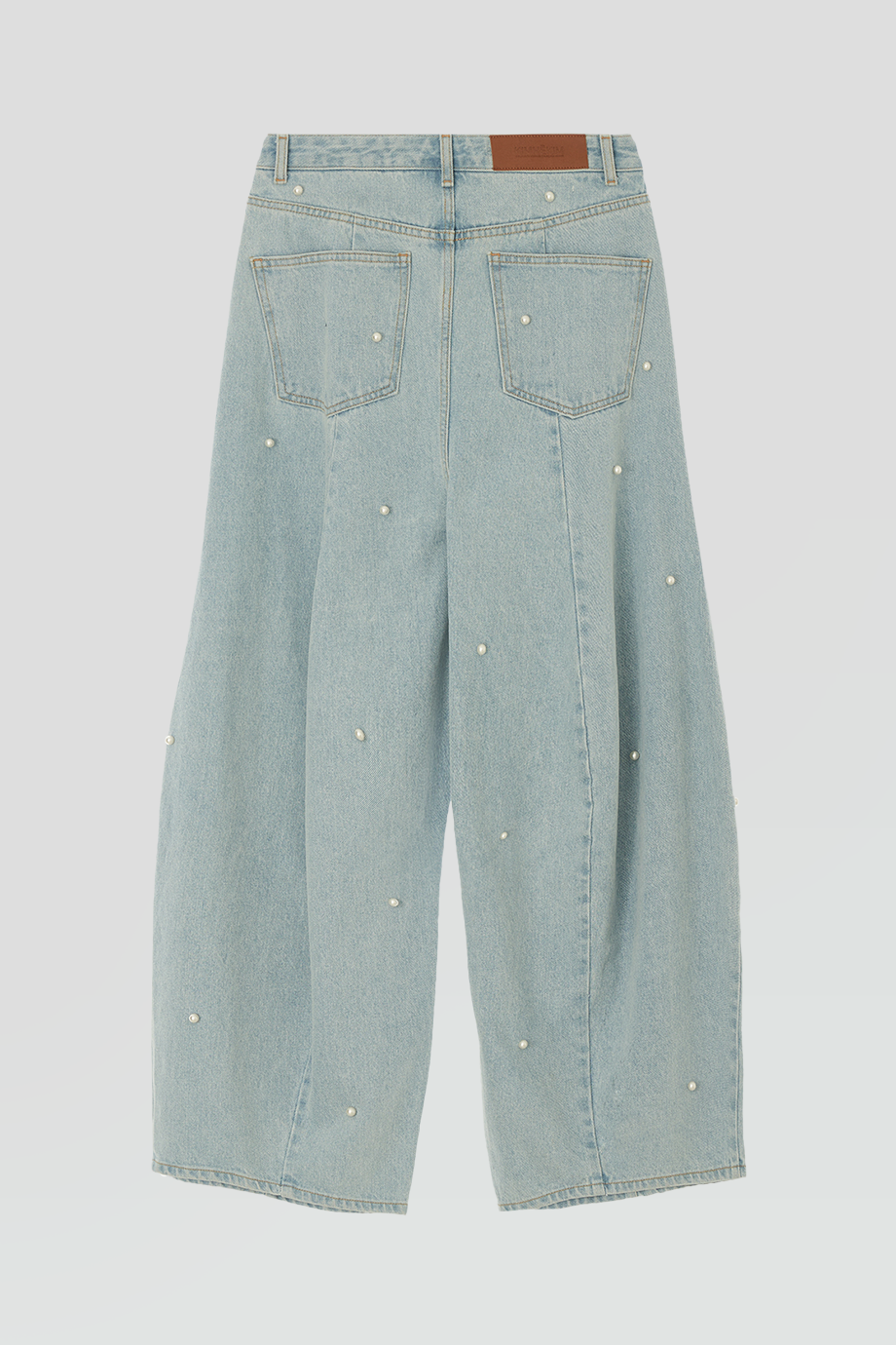 KIMHEKIM｜PEARL 珍珠綴飾牛仔氣球寬褲