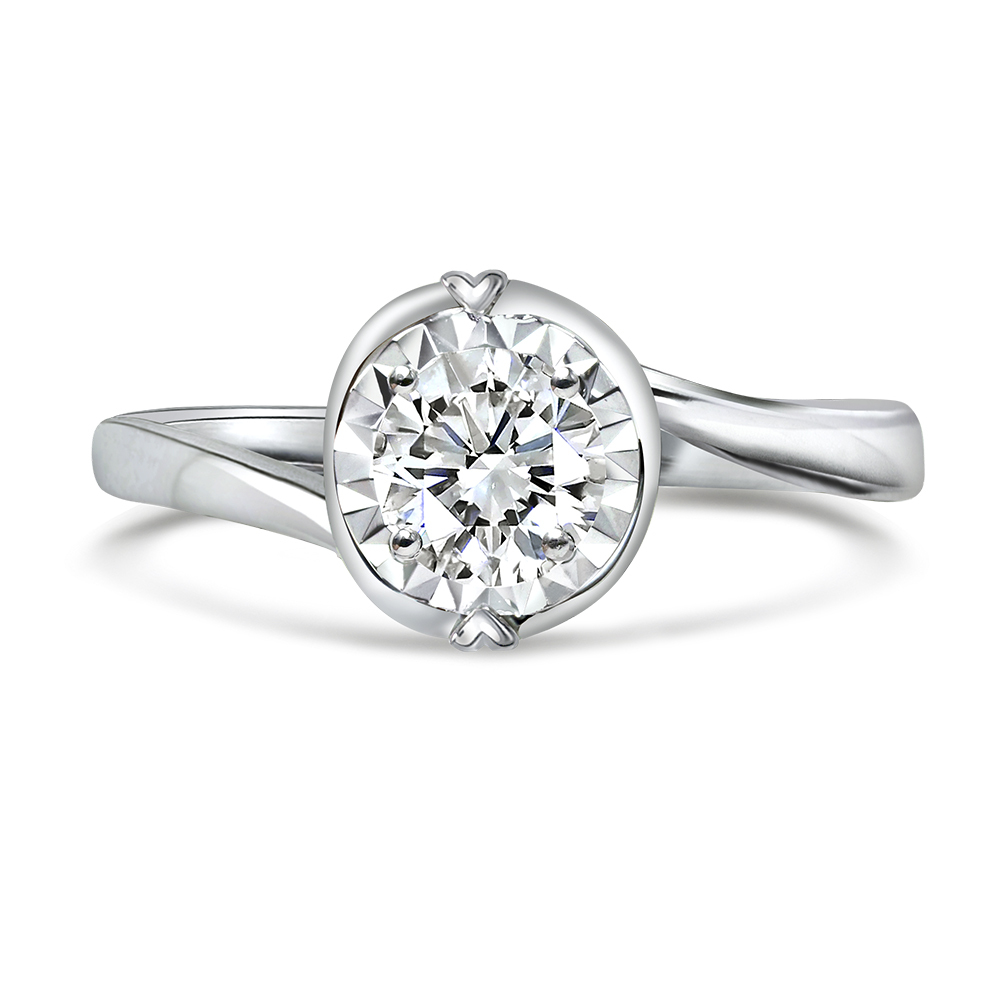 50分18K金簡約心悅鑽石戒指