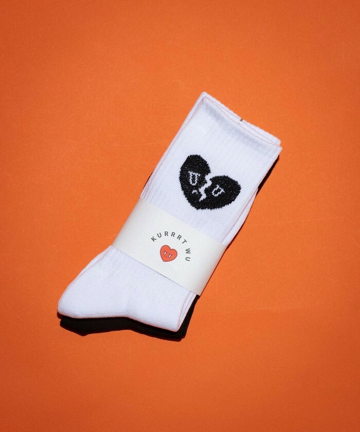 "代購" Kurt Wu 24AW broken heart 愛心襪子 2P sox