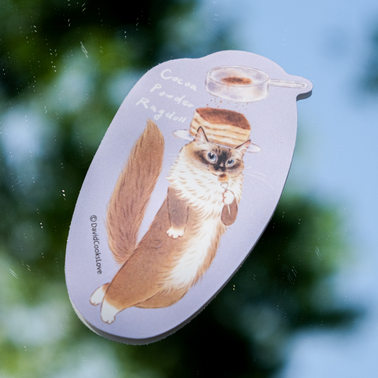 補補貓‧大衛煮愛｜防水貼紙L｜提拉米蘇布偶貓