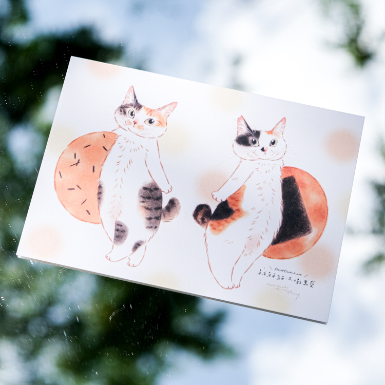 補補貓‧大衛煮愛｜明信片｜仙貝雙椒