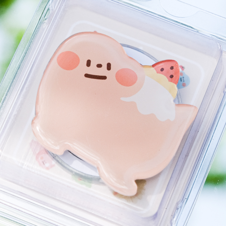 狗狗的小跳步，繪蹦砰｜磁吸手機支架｜粉草莓雷龍款