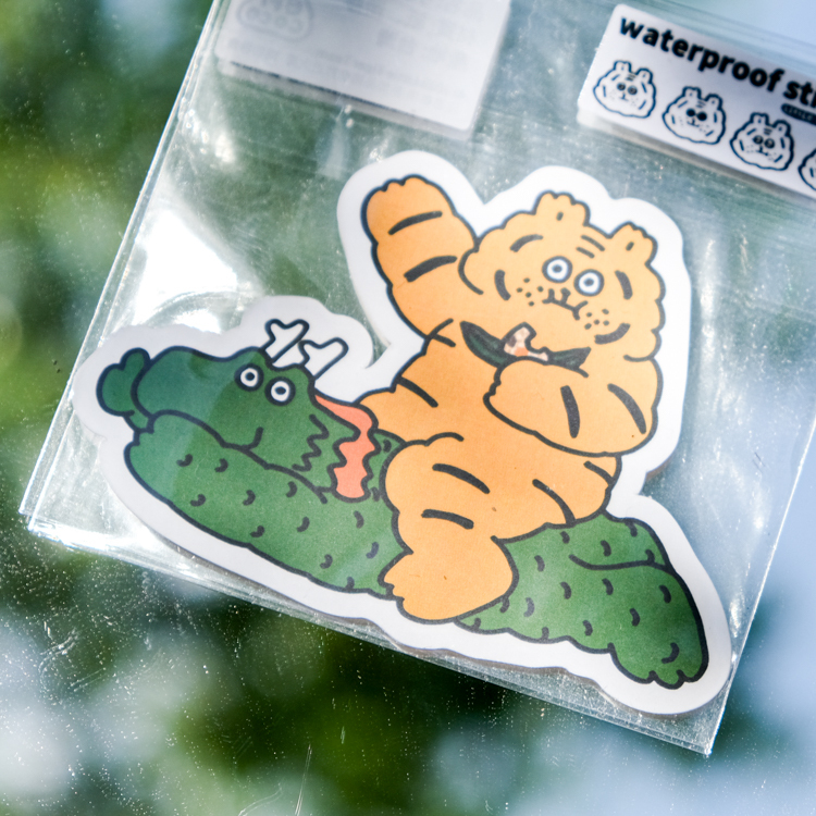 ericoco 小虎day｜防水貼紙｜虎騎龍