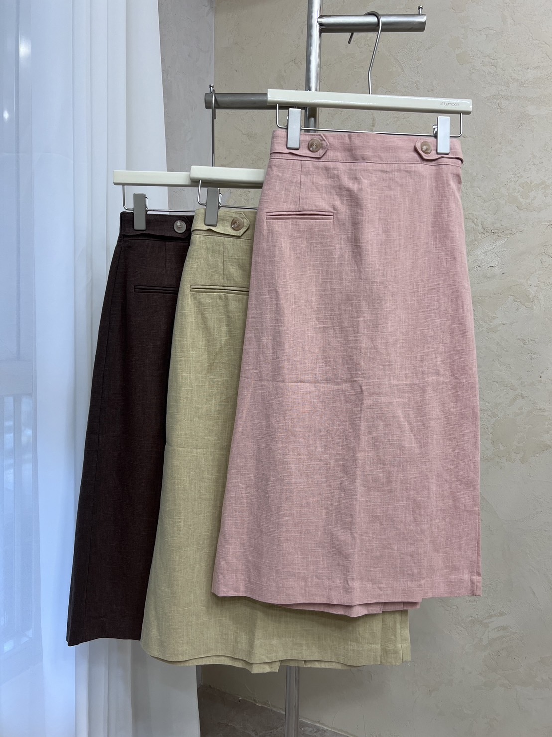 正韓腰間雙釦半身裙