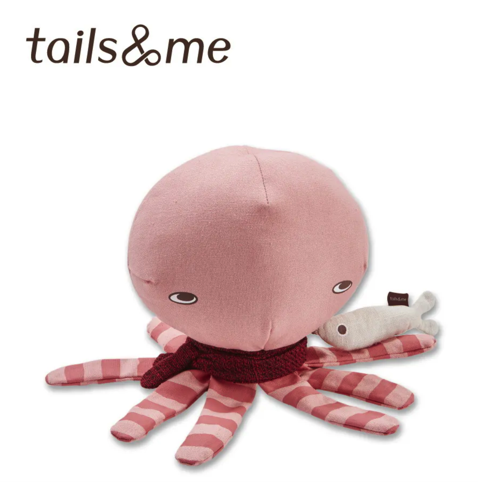 【tails&me 尾巴與我】寵物玩具 海洋動物系列｜啃咬抱抱組 章魚列夫