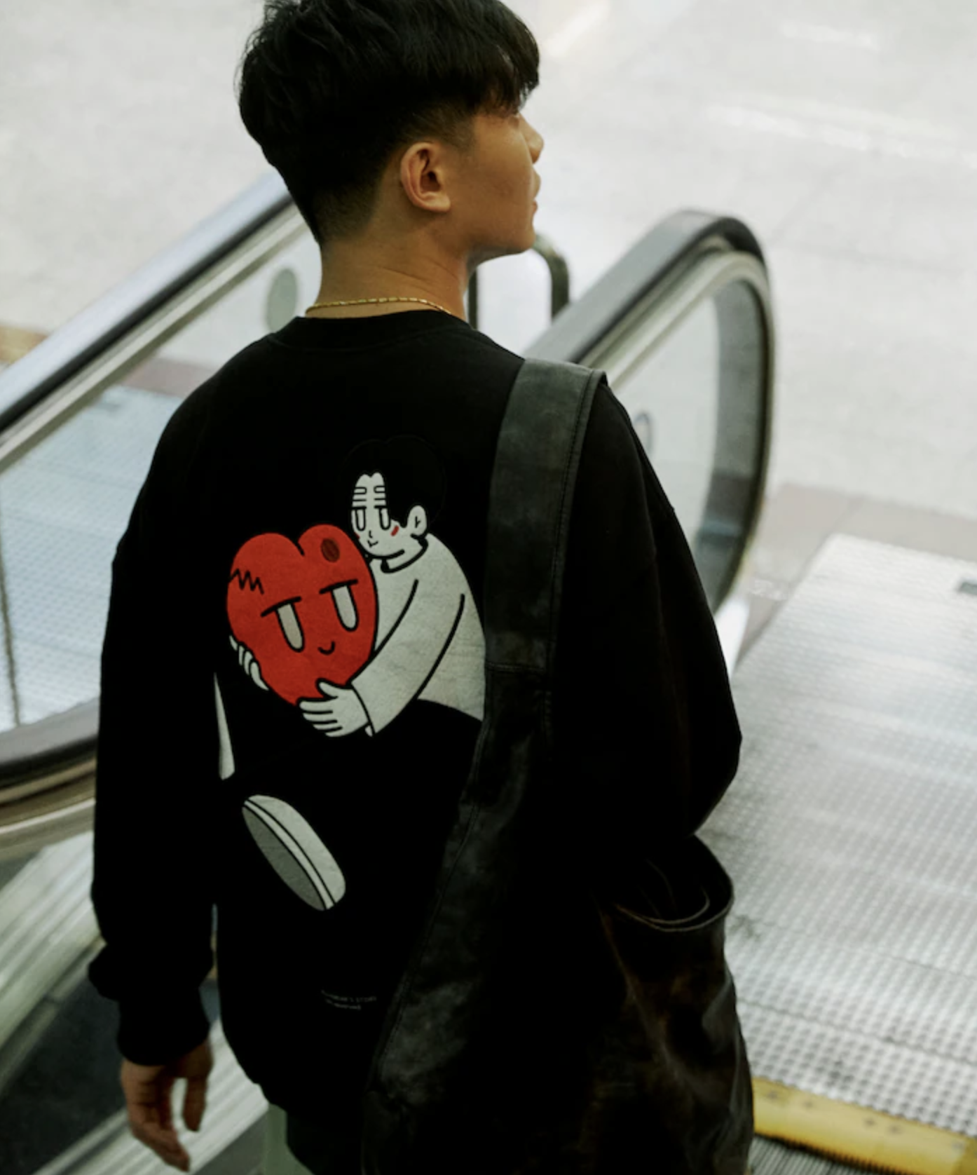 【代購】Freak's Store x Kurt Wu Two Side Hug Heart 刺繡大學Tee 4色